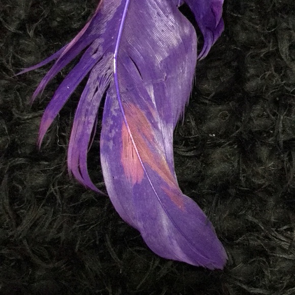 Purple Feather Earrings - Picture 12 of 16